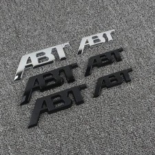 Abt-style Gloss Black Rear Trunk Emblem - 1pcs Adhesive Badge Compatible With Au