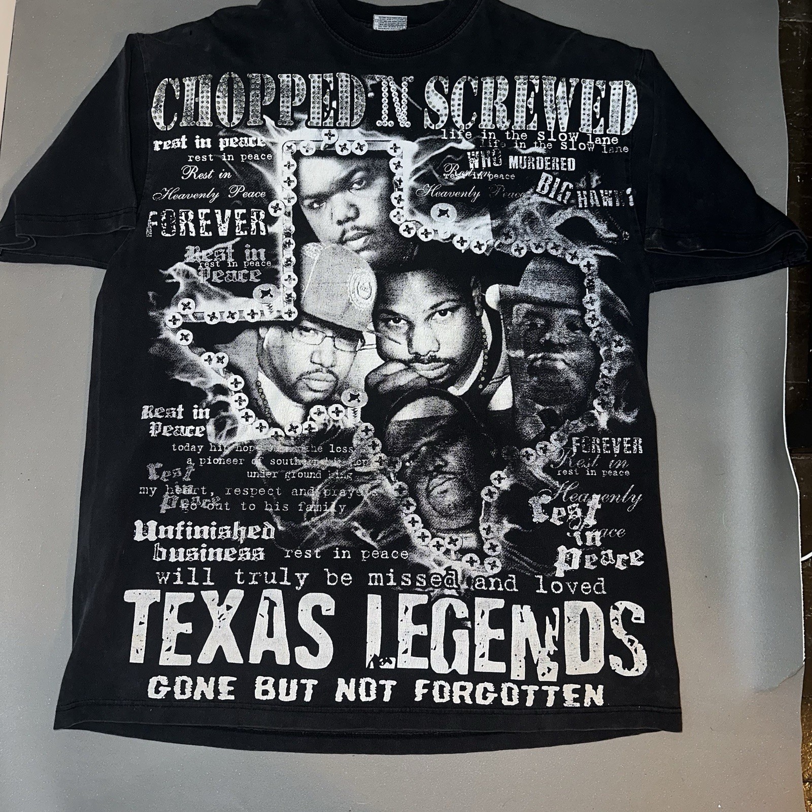 VTG DJ SCREW SUC Texas Legends Pro Power RAP t shirt Chopped n' Screwed Rap Tee