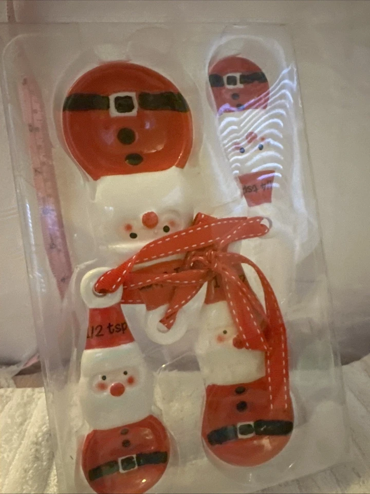 Jolly Jar Santa measuring spoons 4 pc. set by Gibson Home - Image 2 of 3