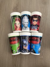 1997 Vintage DC Comics Batman & Robin Collectible Taco Bell Cups Lot of 6