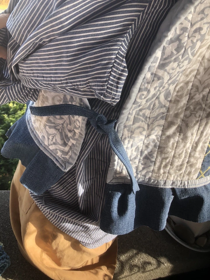 Chaleco para mujer reciclado hecho a mano boho retazos único en su clase sostenible talla grande-XL Foto 3 de 4