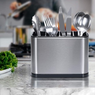 Stainless Steel Kitchen Utensil Holder, Kitchen Caddy, Utensil Organizer, Modern