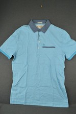 NWT Original Penguin Mens Blue White Polo Shirt Striped Heritage Slim Fit Size S