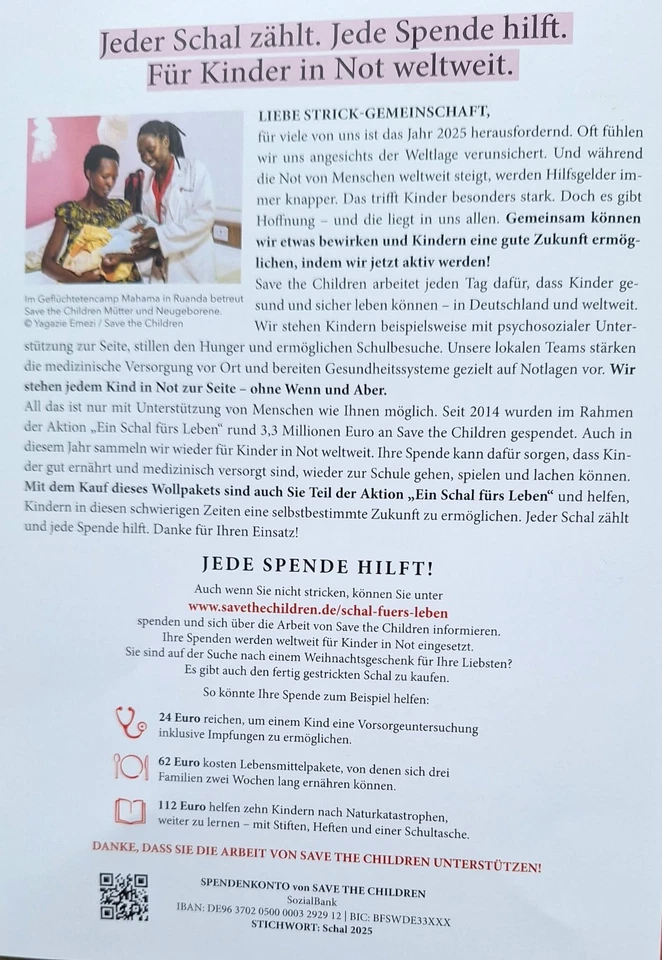 Brigitte Schal fürs Leben Charity Lana Grossa Kretschmer PORTOFREI - Bild 4 von 4