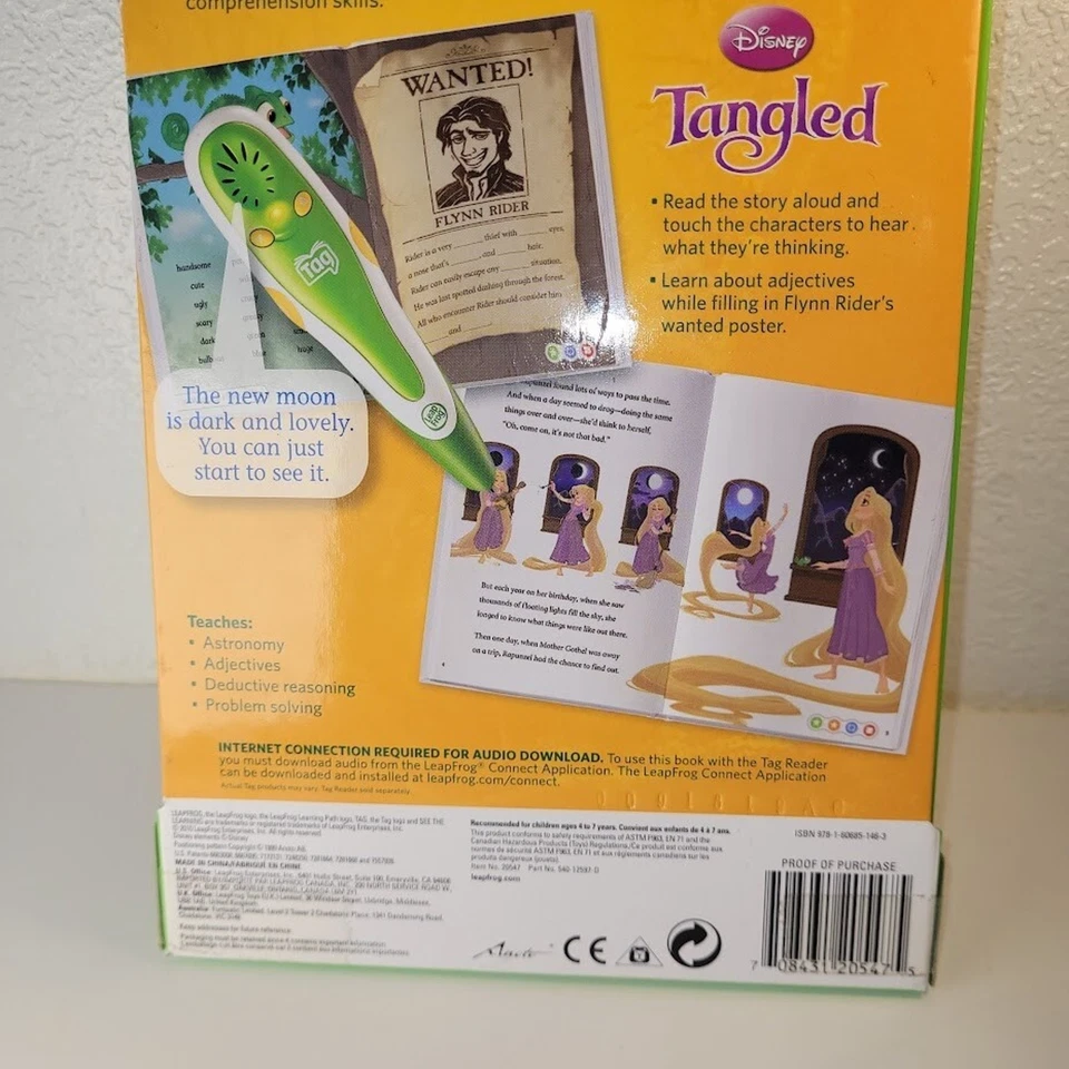 LeapFrog TAG Reader Book - Disney Tangled Storybook - Let hair down Rapunzel - Image 4 of 4