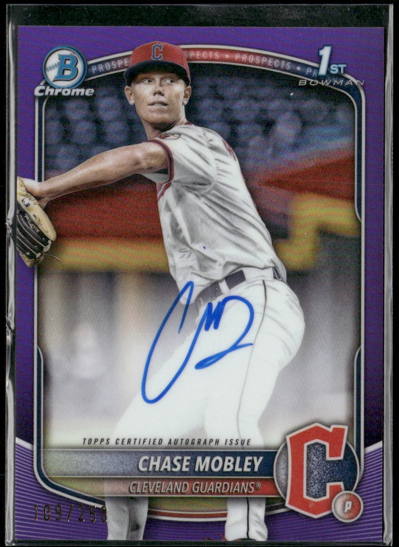 2025 1st Bowman Chase Mobley Chrome Autograph Auto Purple Refractor /250
