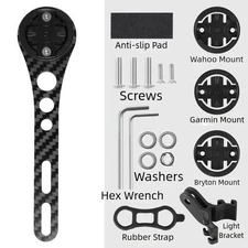 Adjustable Carbon Fiber Bike Mount for Computers Action Cameras and Bike Lights