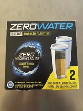 Zero Water 5 Stage Advanced Filtration (2 Pack) Replacement Water Filters ZR-017