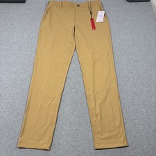 NWT Redvanly Men Sz M Cappuccino Bradley Pant Pull On Trouser 32" Inseam 155