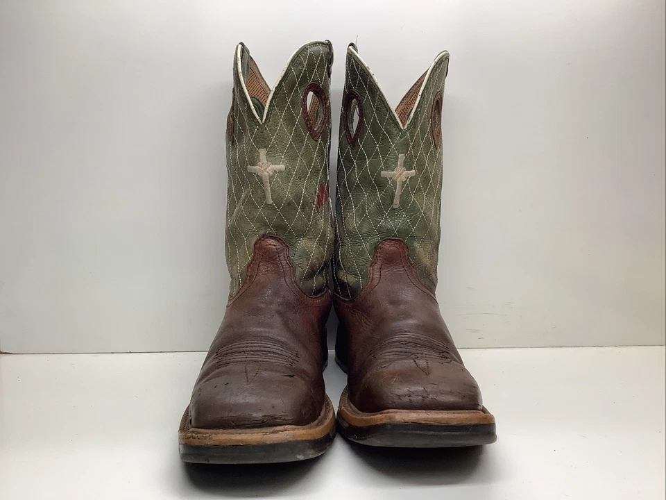 MENS TWISTED X COWBOY WORK STEEL TOE BROWN BOOTS SIZE 9 EE - Image 2 of 4