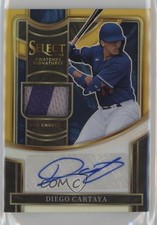 2023 Panini Select Swatches Signatures Gold Prizm 4/10 Diego Cartaya Auto uk2