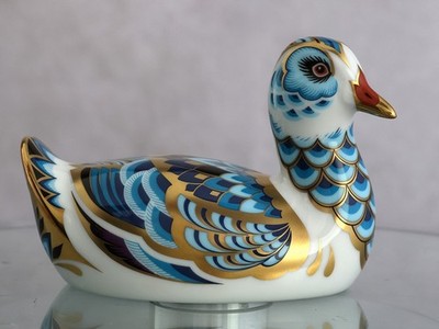 Royal Crown Derby ''Rallidae Duck'' Briefbeschwerer 1. Qualität Gold Stopper 2018