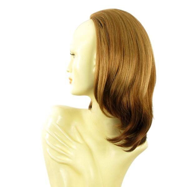 Demi-perruque 40cm pour cacher cheveux fins - Extension lisse blond cuivré 021