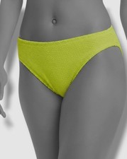 Bar III Women's Green Textured Hipster Bikini Bottom Swimwear Size L