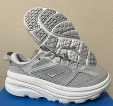 Brand New Hoka One One U Bondi B3LS 1155351 CYWH White Gray Women’s Size 7