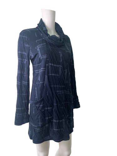 Adini Cowl Neck Dress Size XS Womens Tunic Jersey Blue Cotton NEW EU36 RRP £60 - 第 1/11 張圖片