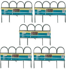 Panacea 89318 10" x 10' ft Green Arch Top Garden Border Fence Fencing - 5 Pack