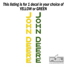 Custom Vertical Green or Yellow Premium Vinyl Decal - 10" tall x 1" wide