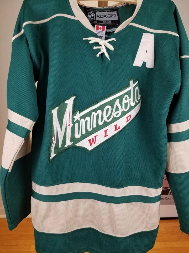 VINTAGE MINNESOTA WILD #20 SUTER FIGHT STRAP NHL REEBOK HOCKEY JERSEY SZ 50 - Image 2 of 4