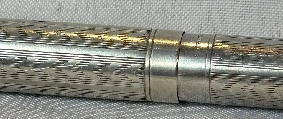 Pluma Estilográfica Wahl De Colección FOB Plata de Ley S & B 14K Nuevo en Caja Foto 3 de 4