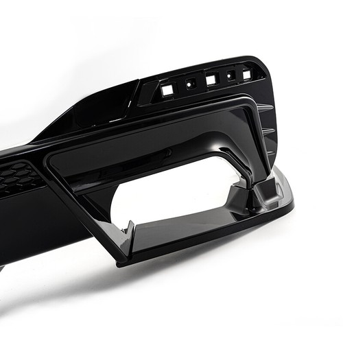 For BMW 2017~23 G30 530i 540i Sedan Gloss Black Rear Bumper Diffuser w/LED Light - Picture 13 of 14
