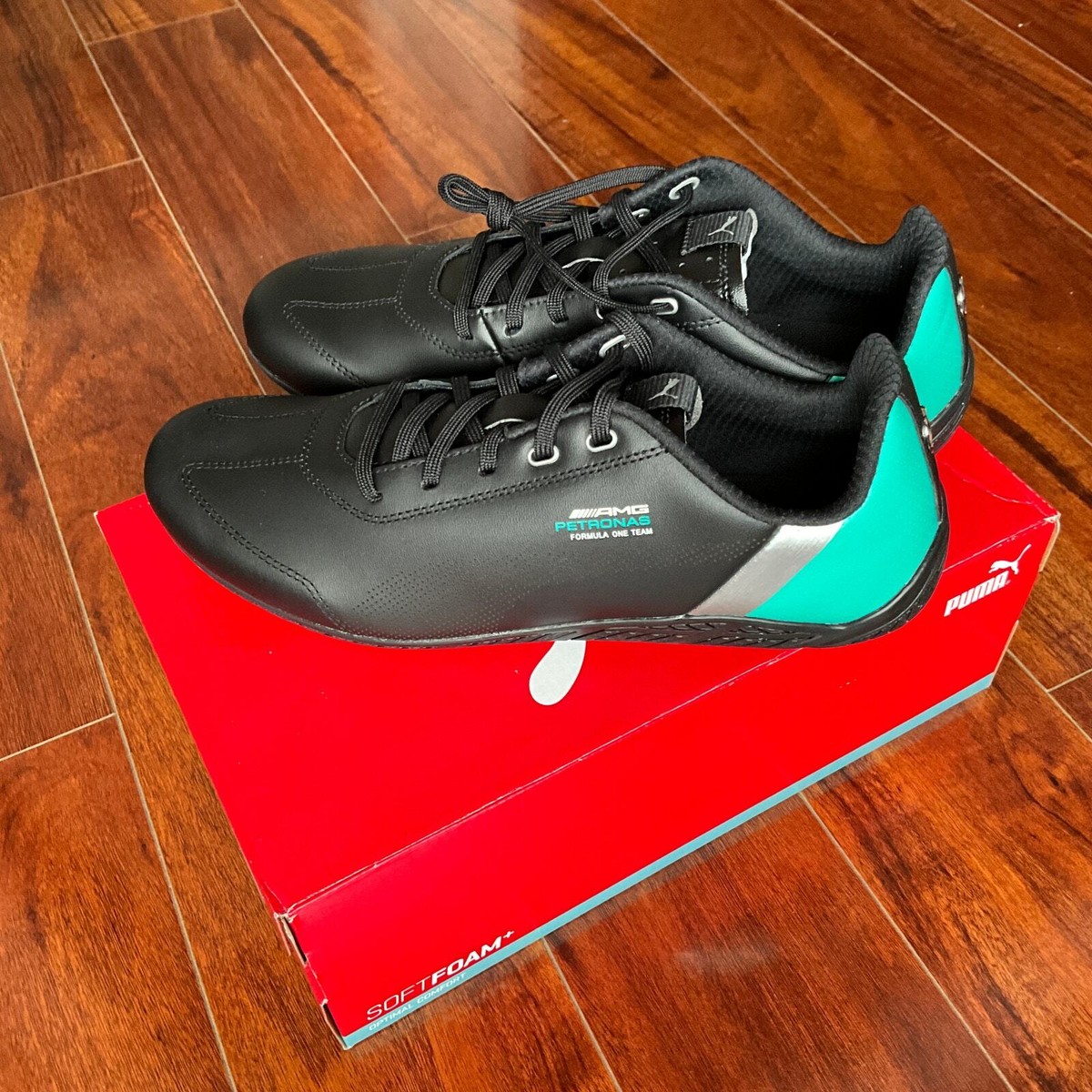New Puma Mercedes AMG Cat Lace Up Sz 10.5 Black Sneakers  display picture 3