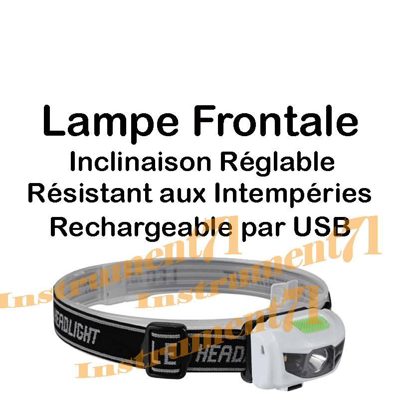 Lampe frontale rechargeable avec éclairage rouge pour voir sans éblouir