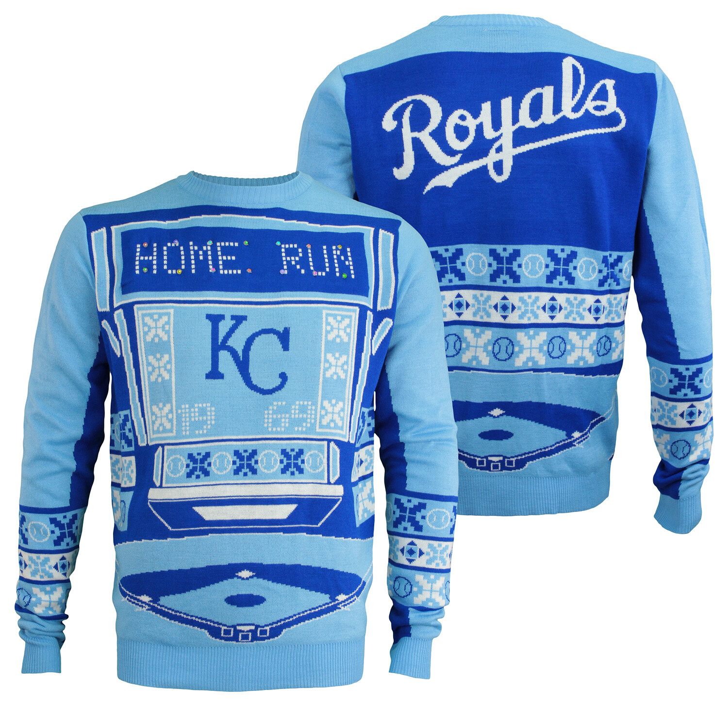 Уродливый светлый свитер FOCO MLB Mens Kansas City Royals