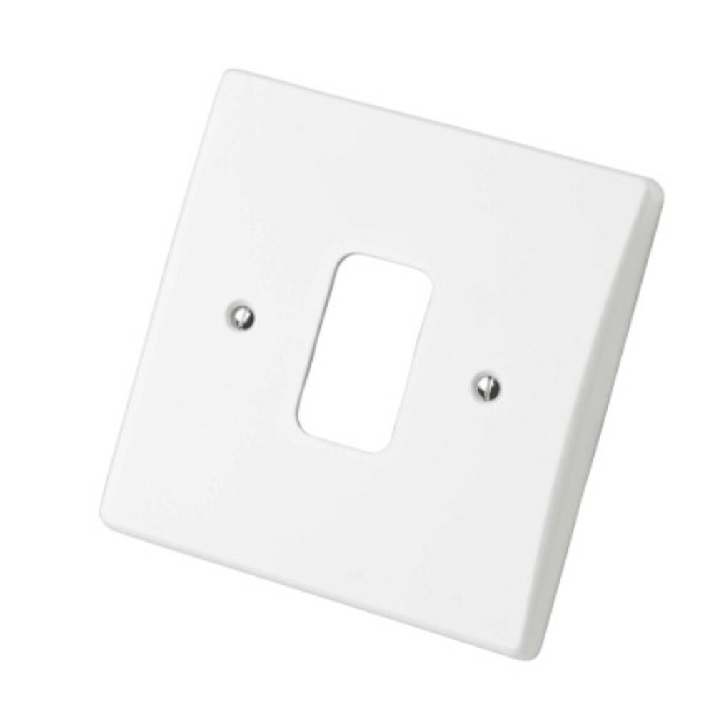 Schneider GUG01G Ultimate 1 Gang Grid Front Plate with Mounting frame - White