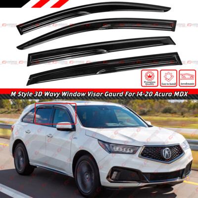 FOR 2014-2020 ACURA MDX JDM M STYLE 3D AERO WINDOW VISOR RAIN GUARD DEFLECTOR