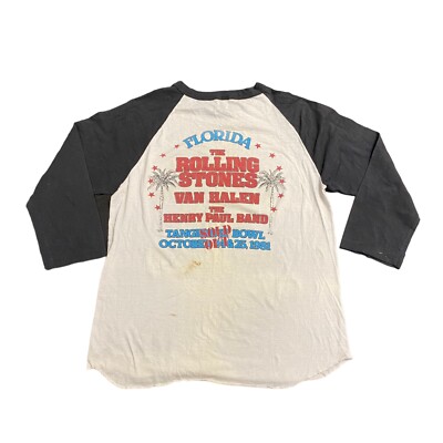 Vintage RARE Rolling Stones 1981 Sold Out World Tour T Shirt