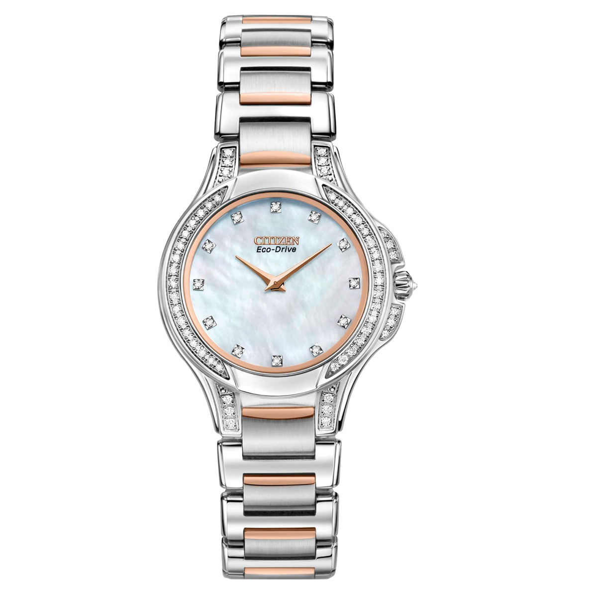 Citizen Womens Signature Eco-Drive Silver Stainless Steel Watch 30