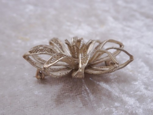 HMVA83 - Diseño Filigrana Broche - Plata - Vintage - Imagen 2 de 6