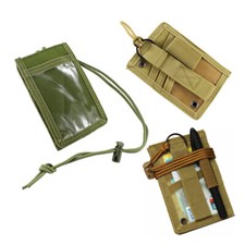 US Tactical ID Card Holder Credit Card Organizer Pouch with Neck Key Ring