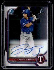 2022 Bowman Chrome Autograph JoJo Blackmon Auto Texas Rangers #CPA-JBN
