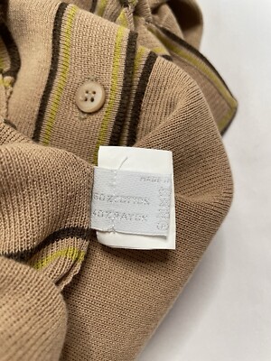 Prada Vintage Archive Spring 1996 Tan Knit Long Sleeve Button
