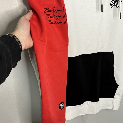 Bee Inspired Mens Sweatshirt | Multi Color Block| Embroidered Logo | Size L - Picture 8 of 10