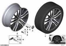 BMW Genuine Light Alloy Wheel Rim Jet Black Solid 10.5J 22" ET 43 36118090014
