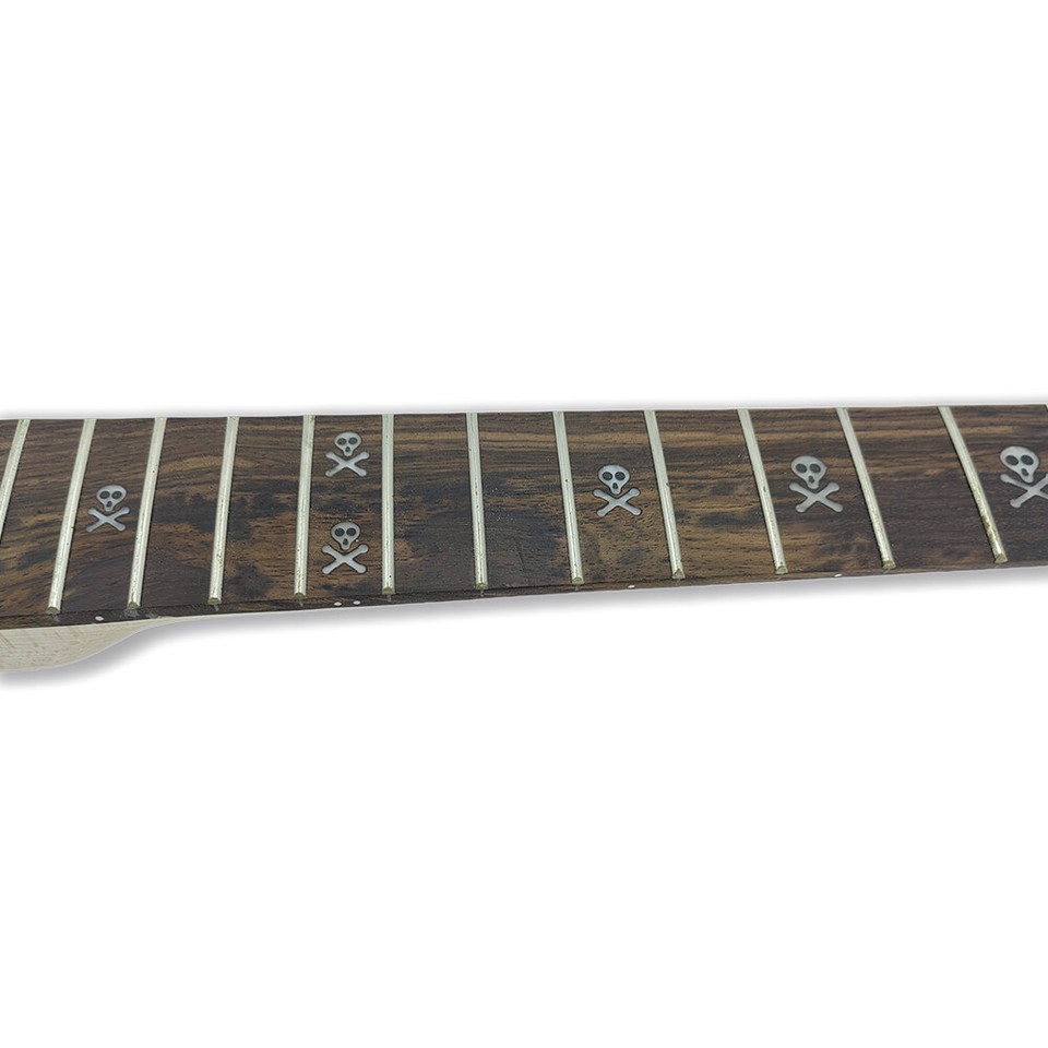 Manico Per Chitarra In Mogano E Palissandro - 22 Tasti, Scala 25.5", Bullone Sul Tallone - Foto 3