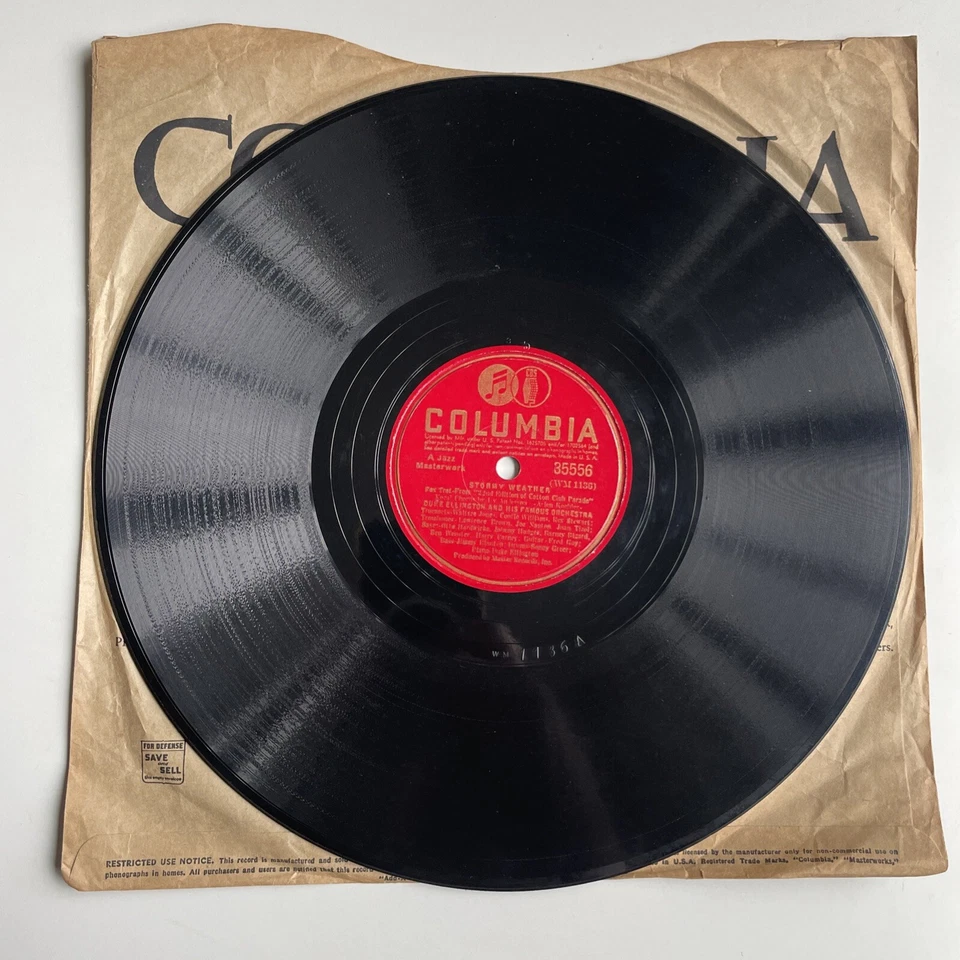 78 rpm DUKE ELLINGTON - stormy weather - COLUMBIA 35556 US Ivy ANDERSON - Photo 2/4