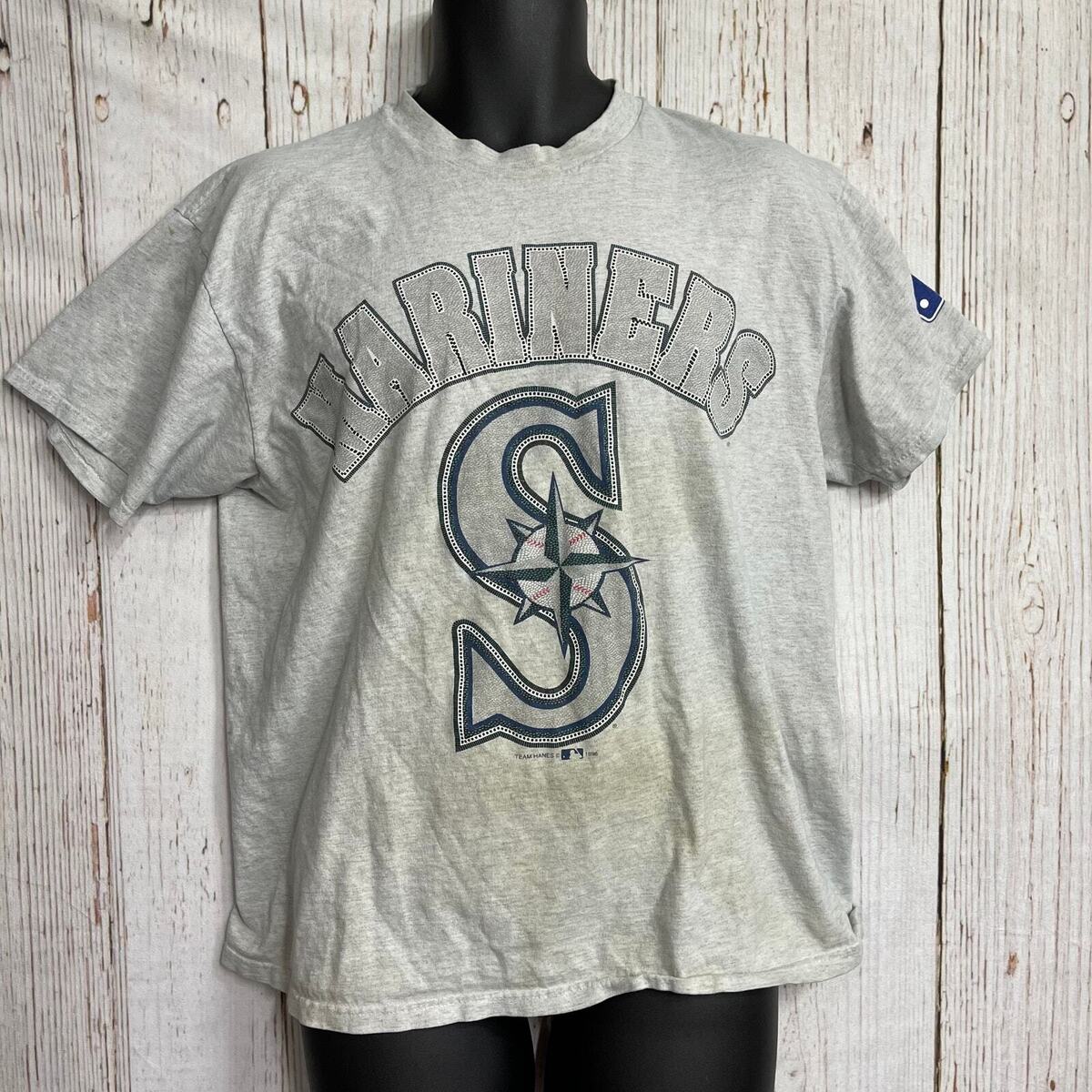 Vintage 90s Seattle Mariners T-Shirt Men Size L Gray Vintage 90s Seattle Mariners T-Shirt Men Size L Gray