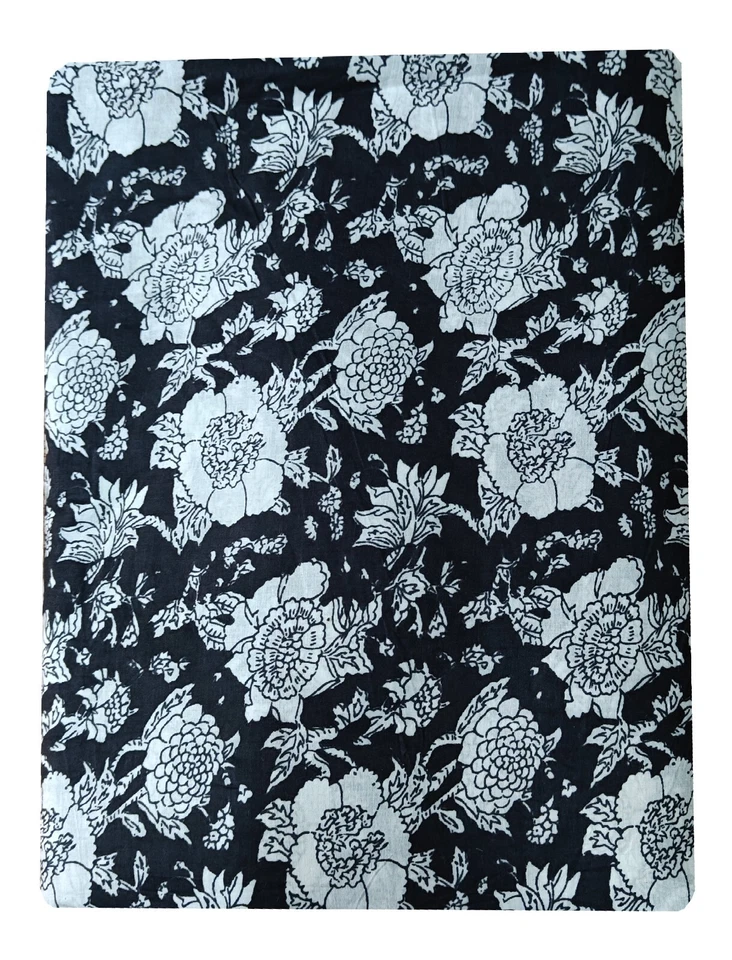 Indian Fabric Cotton Fabric By Yard Hand Block Floral Print fabric Dressmaking - Image 4 of 4
