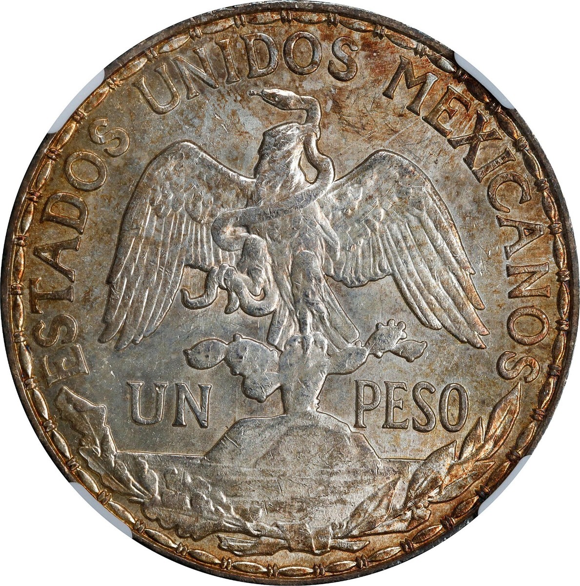 Mexico: 1910 Caballito Peso NGC MS63 Superb Eye Appeal Glowing