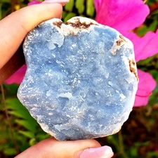 Angelite rough natural free form Crystal Healing Gemstone from Peru - pc#1