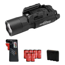 SureFire X300 Handgun WeaponLight, Black with Batteries/Tester/Cases Bundle