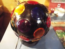 REVOLVING LIGHTED DISCO BALL "BALL OF LITE" 11" TALL 8" DIAMETER