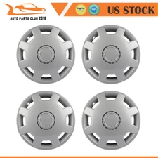 4X 13" Wheel Hub Caps Plastic Rim Covers Silver Cover Kit Fits R13 Tire & Rim
