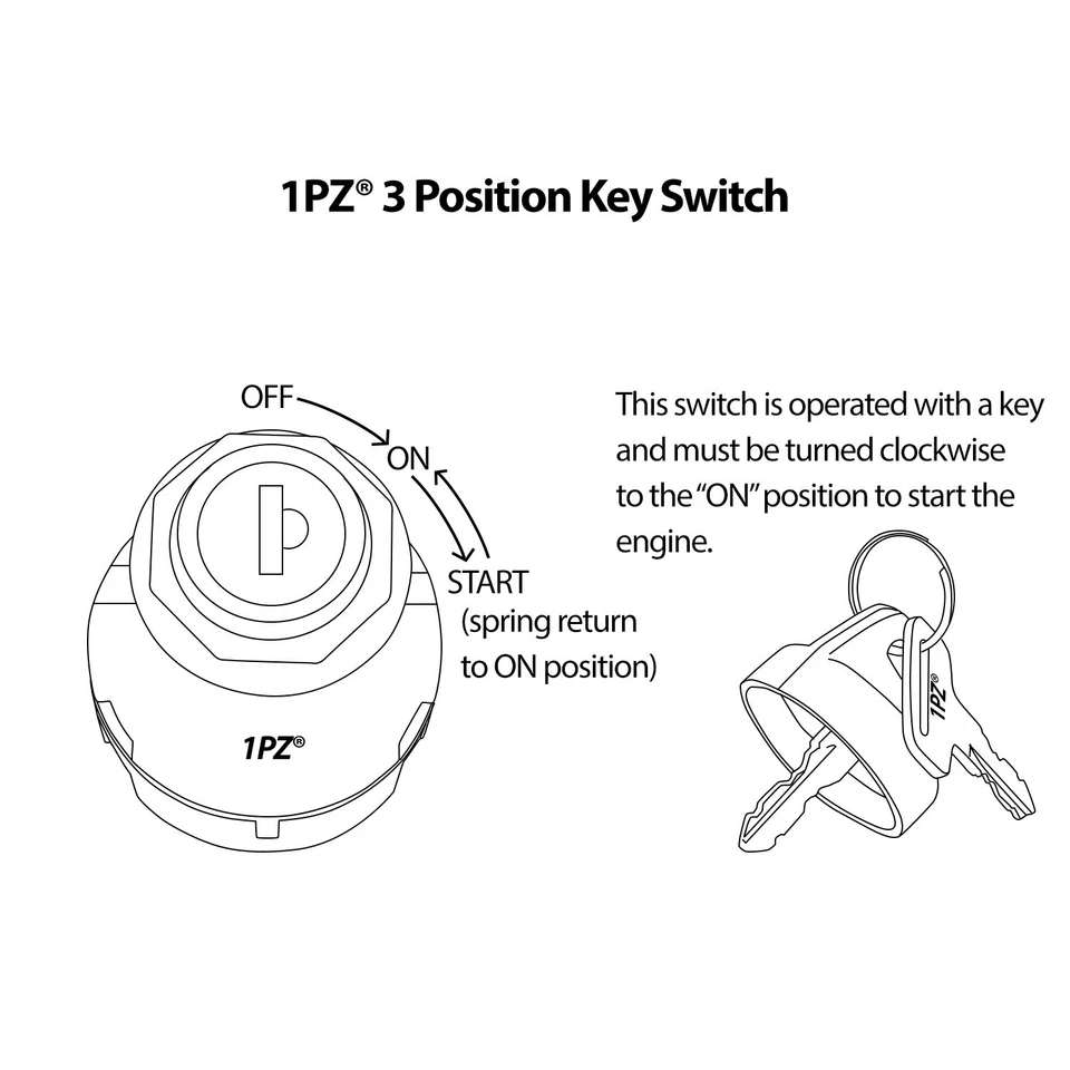3 Pos Ignition Key Switch 4012165 4011002 For Polaris General Brutus Magnum - Image 3 of 4