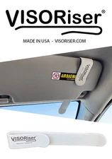 Auto sun visor quick fix-The VISORiser will make your car visor stay up-Lt. Gray