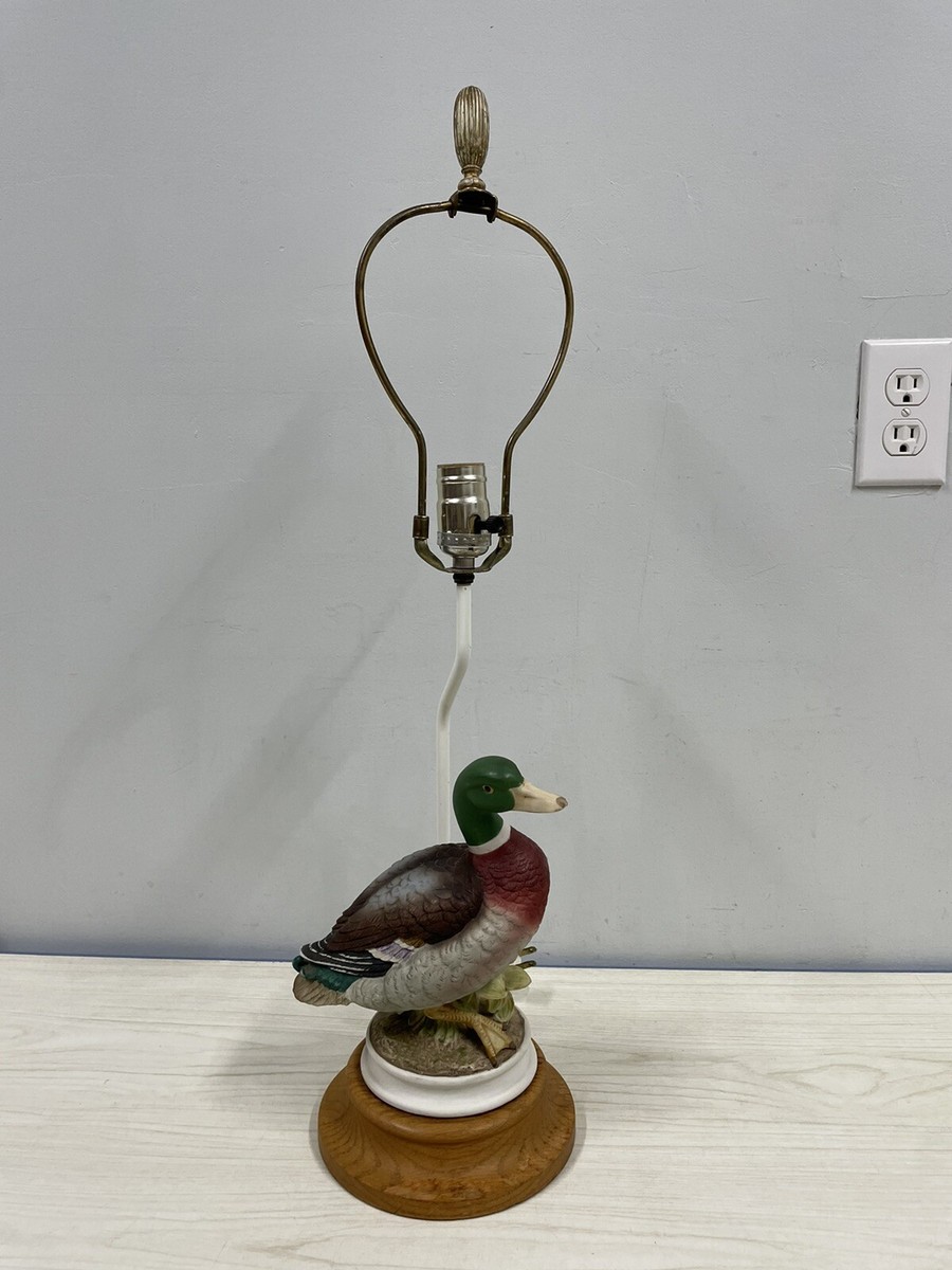 Vintage Mallard Duck Bird Table Lamp Light Lodge Hunting
